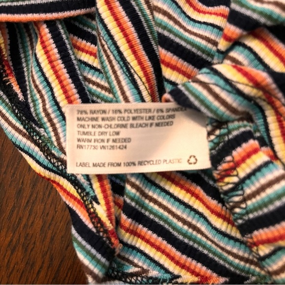 Wild Fable Junior Women's Striped summer Midi Rayon Dress size Med - Picture 5 of 8